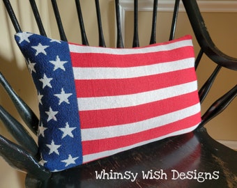 American Flag Accent Pillow