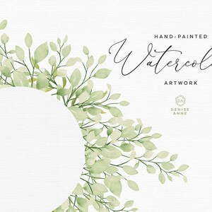 Watercolor Greenery Clipart Wreaths Garden Leaves Foliage - Etsy