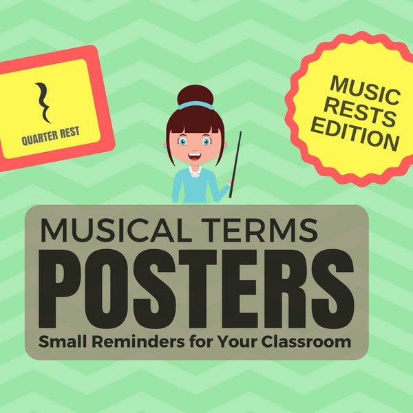 Musical Terms Posters - Music Rests Edition