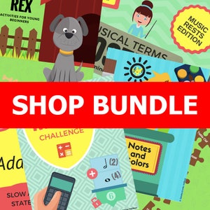 Everything In My Shop Bundle (Digital Articles) - Music Activities, Music Lessons, Piano Teacher, Piano Lessons, Fun Activities, Gift