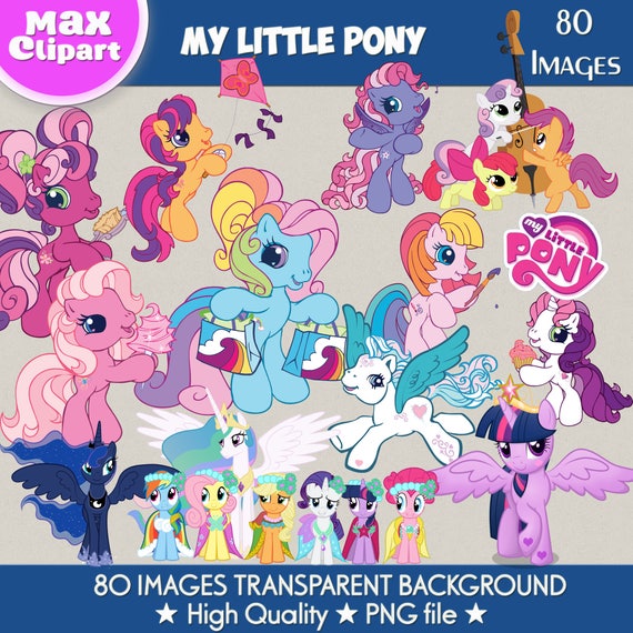 My Little Pony Clipart Png Images Digital Cliparts Graphic Stickers Png File Transparent Backgrounds Digital Print Printable Images
