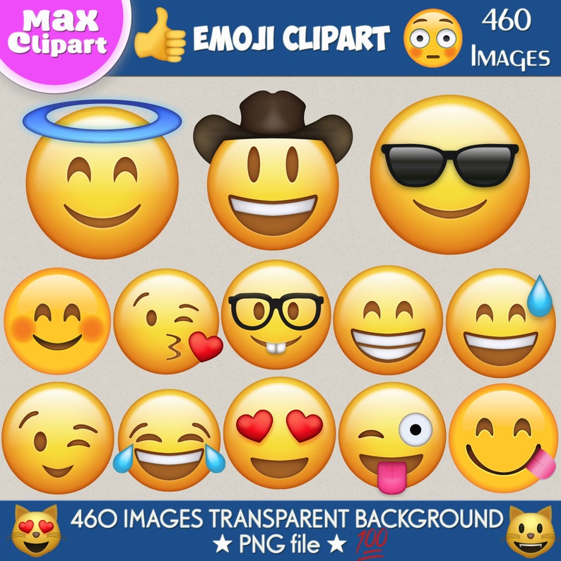 Emoji Clipart Emoji Png Emoji Images Smiley Face Emoji Etsy