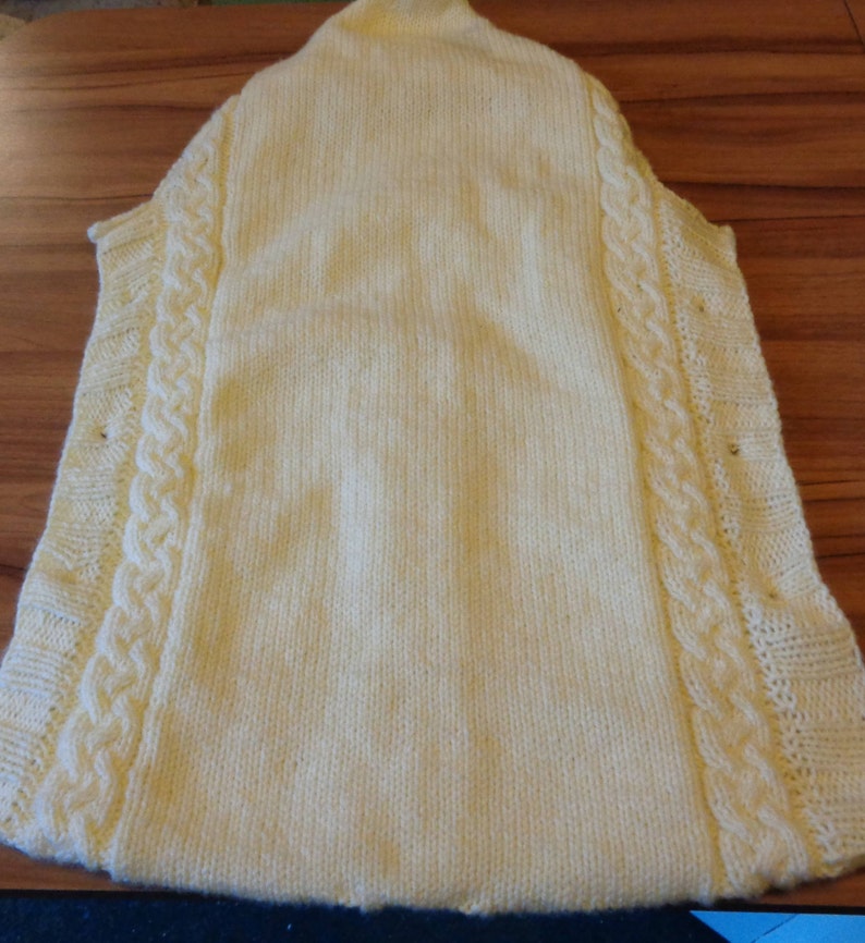 Knitted Baby Sleeping Bag Pattern With Cables Baby Cocoon Etsy UK
