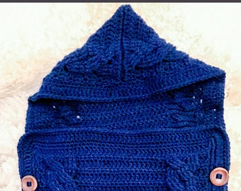 Crochet Baby Sleeping Bag Pattern, Baby Cocoon Pattern, Hooded Braided Cable Wrap, Sleep Sack Pattern - Swaddling Pattern - Instant Download