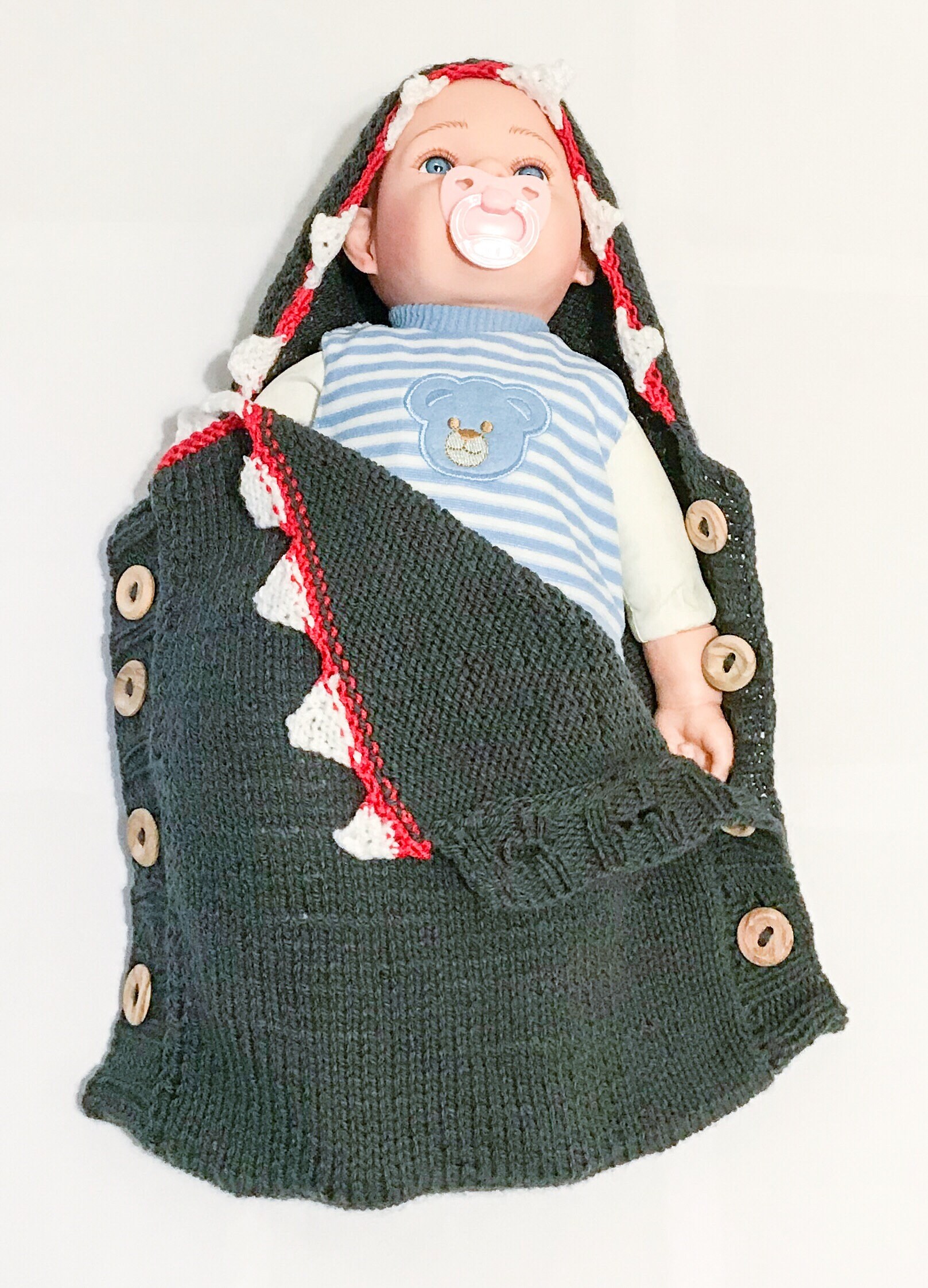 Knitted Baby Shark Sleeping Bag Pattern Newborn Cocoon Etsy