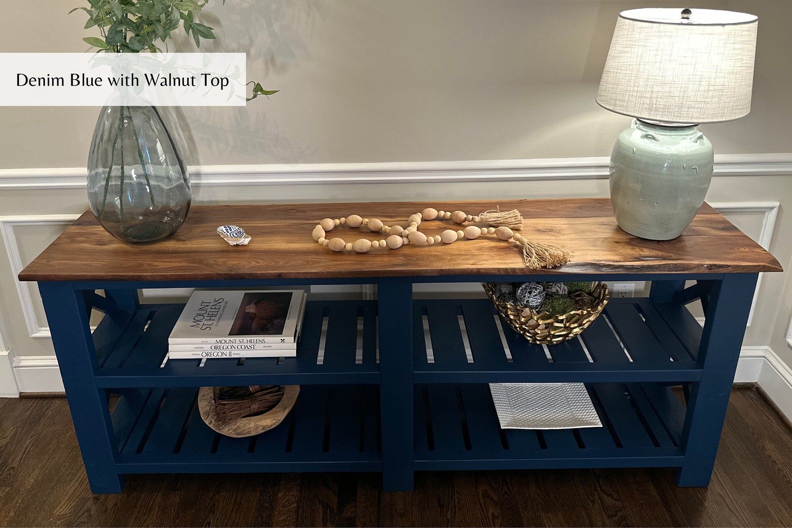 Farmhouse Console Table Modern Rustic Console Table Entertainment ...