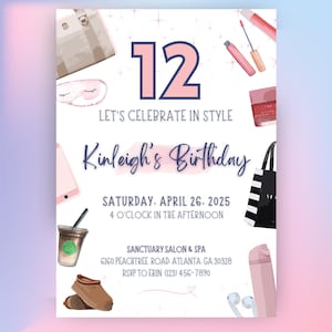 INVITO DI COMPLEANNO PER ADOLESCENTI / Invito preppy / Digitale e modificabile / Compleanno groovy / Festa per adolescenti / Compleanno per adolescenti / Ragazza preppy