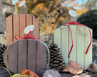 Farmhouse Wood Pumpkins | Thanksgiving Decor | Rustic Pumpkins | Holiday Decor | Wood Pumpkins | Pumpkin Outdoor & Indoor | Crafted Decor