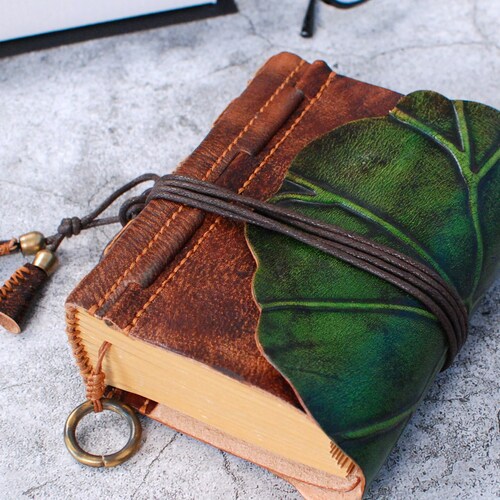 Handbound Leather Book of Shadow Journal Grimoire Leather Etsy