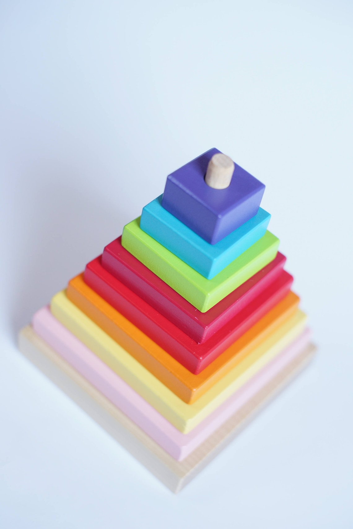 Wooden Pyramid / Wooden Constructor / Pyramid / Educational Etsy
