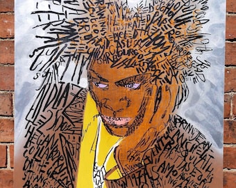 Jean-Michel Basquiat handcoloured multiple 1/10