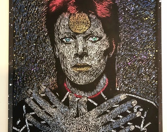 Ziggy Stardust A1 black silver, red and gold artists proof  AP 1/1