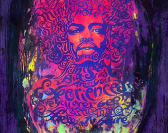 Jimi Hendrix AP 5/10 'Are You Experienced?' Stamped and signed Giclée print