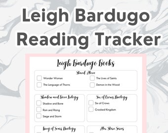 Leigh Bardugo Books Tracker, Leigh Bardugo Reading Tracker - DIGITAL DOWNLOAD | Reading Tracker, Book Tracker Printable