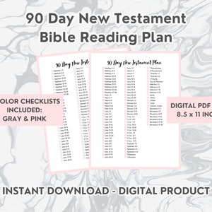 New Testament Bible Reading Plan - 90 Day New Testament Reading Plan ...