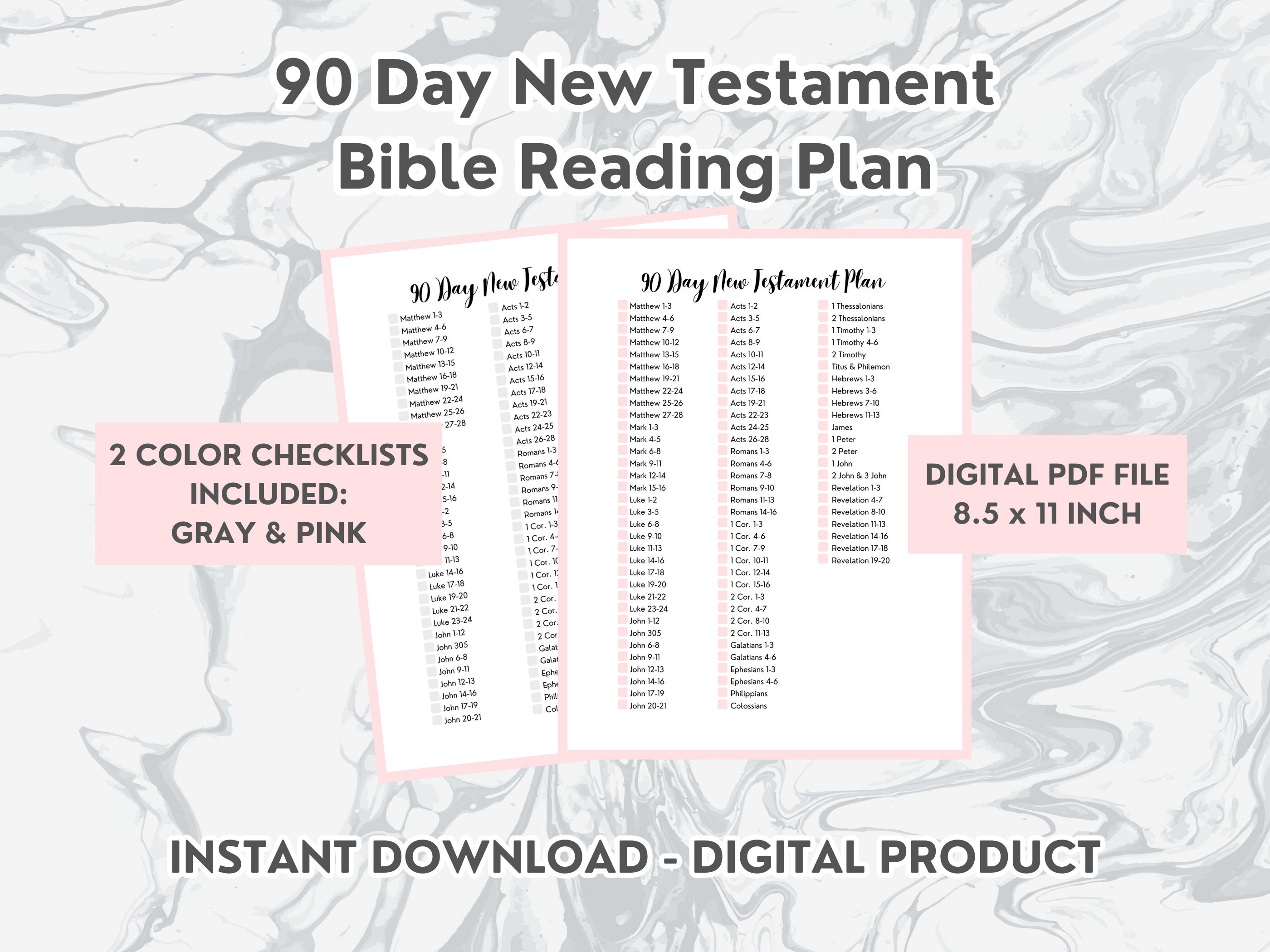 New Testament Bible Reading Plan - 90 Day New Testament Reading Plan ...