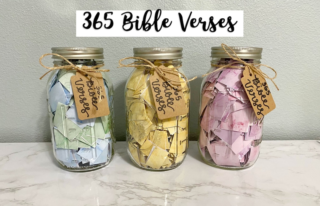 YEARLY Bible Verse Jar 365 Inspirational Bible Verses Etsy