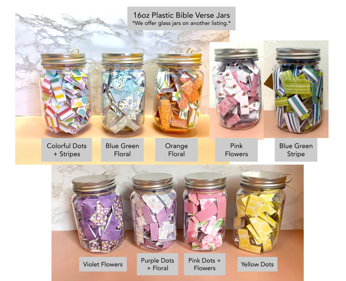 Bible Verse Jar 100 Inspirational Bible Verses Christian | Etsy