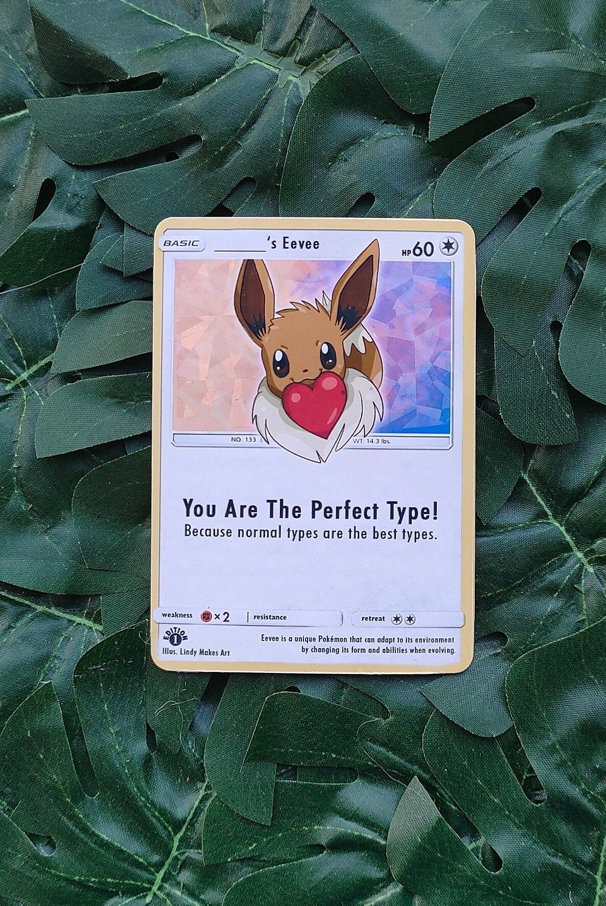 Valentines Day Eevee Pokemon Cards Tcg Trading Card Holo Etsy