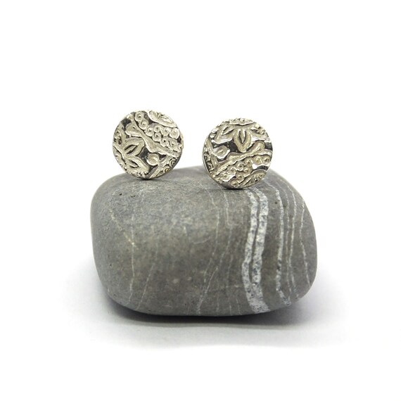 Silver Boho Stud Earrings