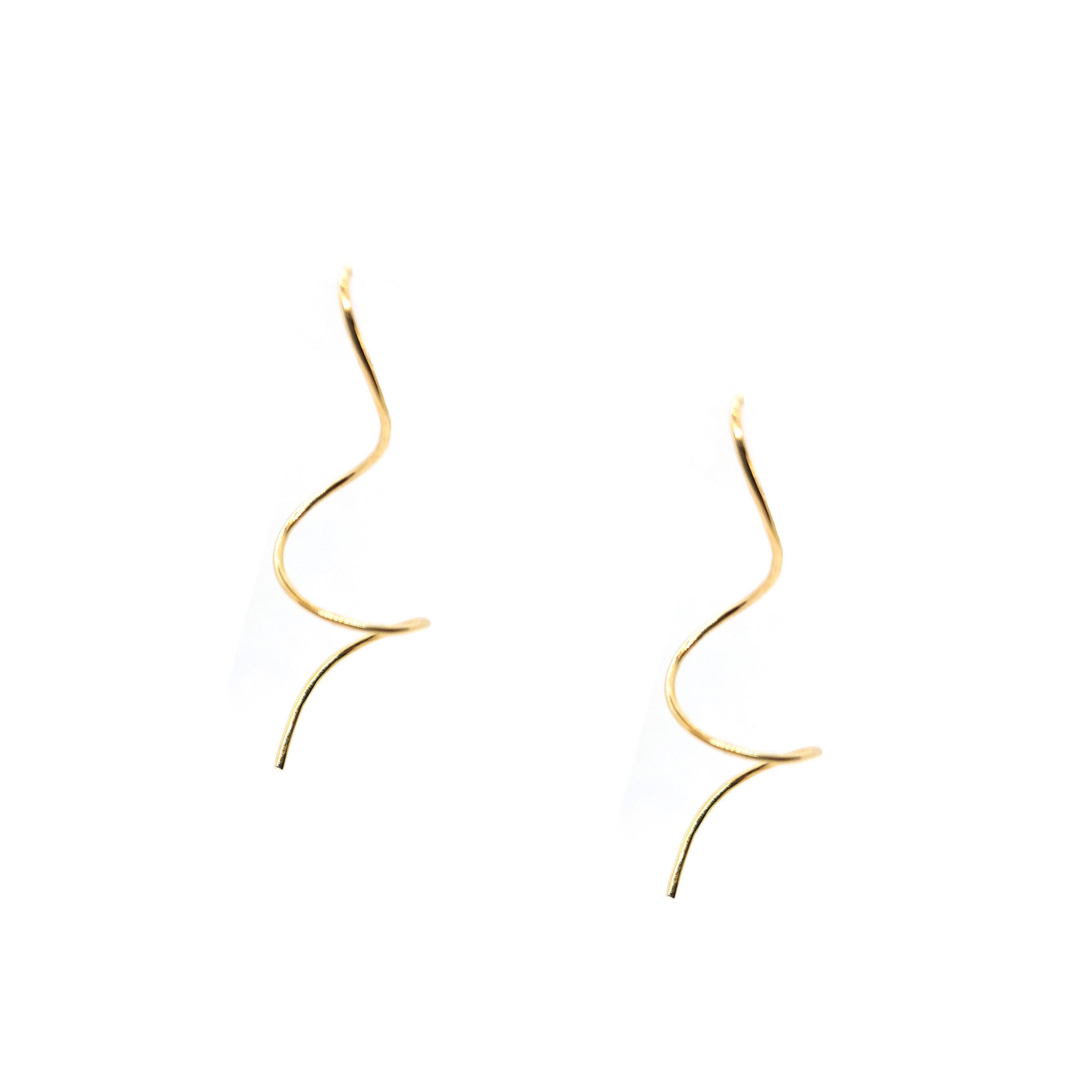 Silver Spiral Drop Earrings. Curl Dangle Earrings. Twist Drop | Etsy UK