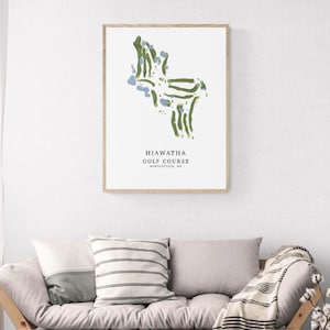 Mapa de layout de buracos de campos de golfe personalizados