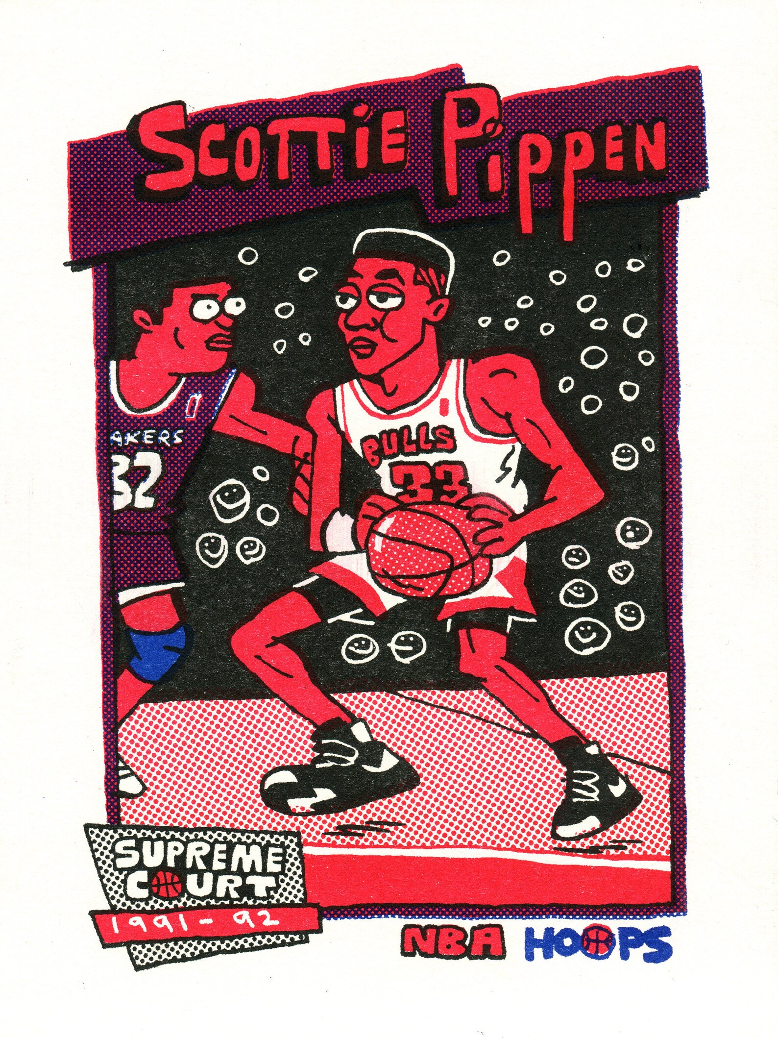 Scottie Pippen Risograph Print - Etsy