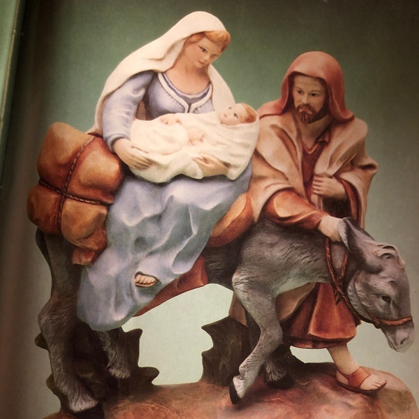 Ceramic Bisque~Flight to Egypt ~ Joseph, Mary, Jesus~Religious~11”Tall~Provincial Mold Co~Ready to Paint~U-Paint or Glaze