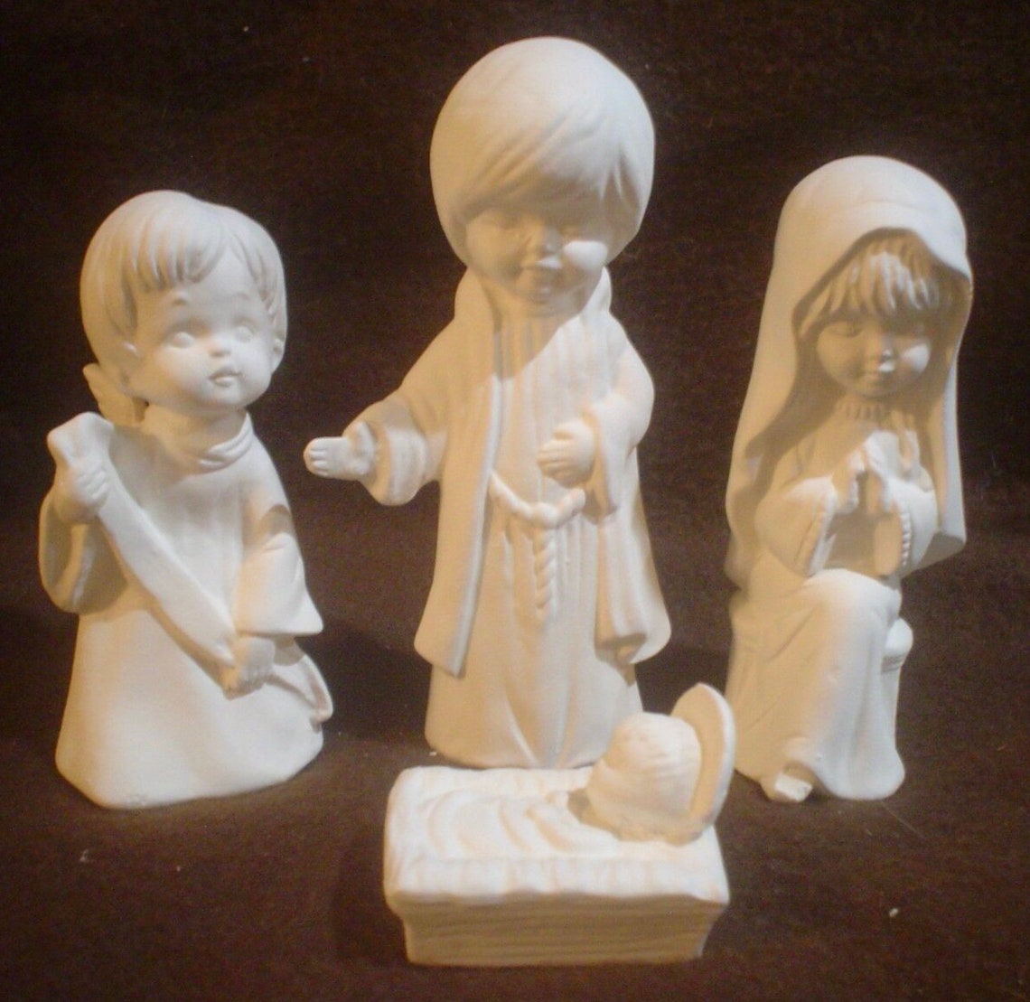 Ceramic Bisque 12 PieceDuncan Nativity Set Christmas Etsy