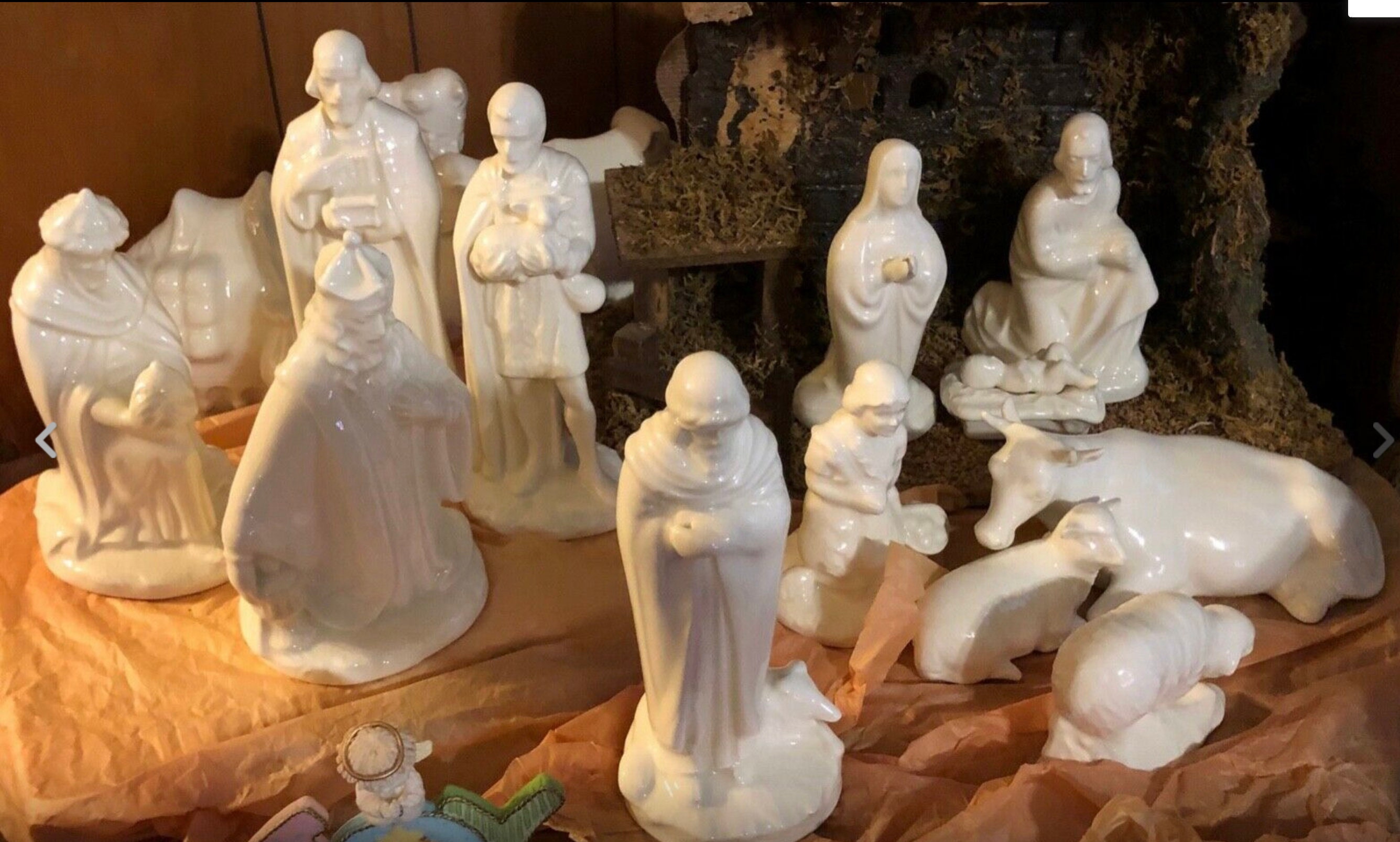 Ceramic Bisque15 Piece Holland Nativity Set Christmas Etsy