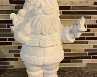 Ceramic Bisque~~Santa Cookie Jar ~13” Tall~Gare~Mold Co~U-Paint