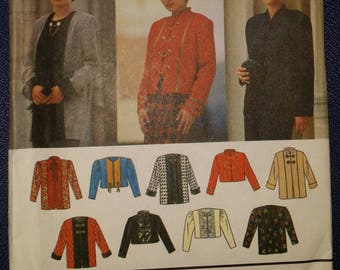 Simplicity 9219 Jacket / Vest Sewing Pattern Misses' Size 12-16 - Design Your Own - Uncut