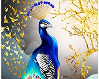 Birds Diamond Art Kits,Peacock Diamond Painting Kits for Adults