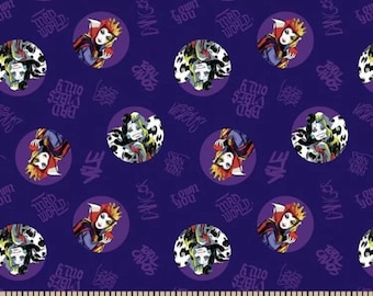 Disney Villains Fabric, Cotton Fabric, Fat Quarter, By the Yard, Cruella Deville fabric, Evil Queen fabric, villains Fabric, quilting fabric