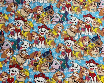 Paw Patrol Cotton Fabric Fat Quarter or Remnant, quilting fabric, Marshall fabric, Chase fabric, Sky fabric, Everest fabric