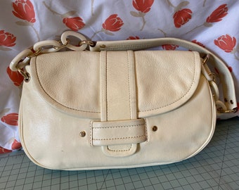 Kate Spade Purse, Leather shoulder bag, Creamy White leather purse, Vintage Purse, Off White purse