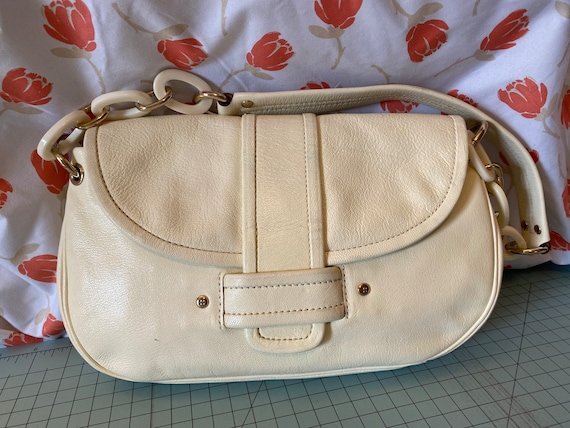 Kate Spade Purse, Leather shoulder bag, Creamy Wh… - image 1