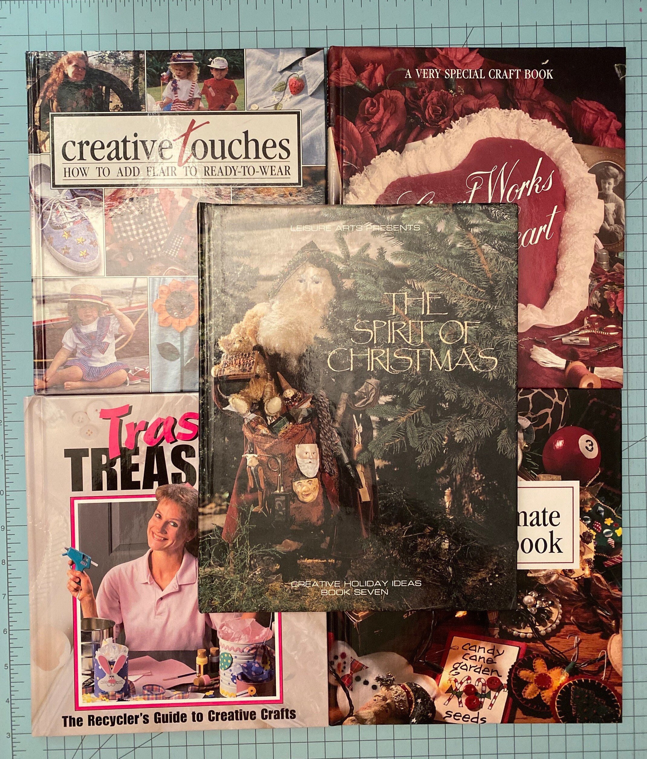 Leisure Arts Craft Books Lot of 5 vintage hardcover books Etsy