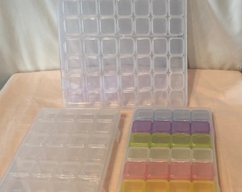 Plastic Craft Organizer Case Choose 28 or 56 Grids , Diamond Art Container, Crafting, Beading, Nail Art Rhinestones Jewelry Embroidery