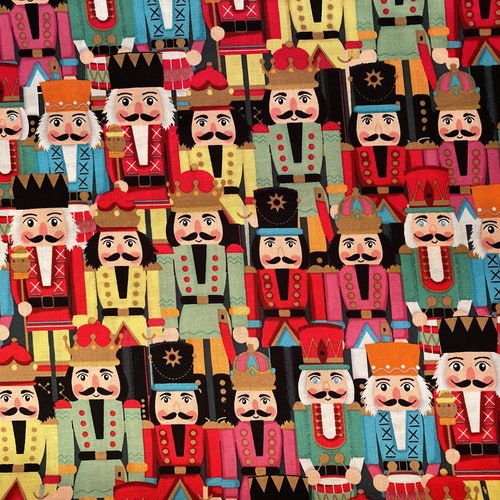 Nutcracker Cotton Fabric Fat Quarter by the Yard Quilting Etsy