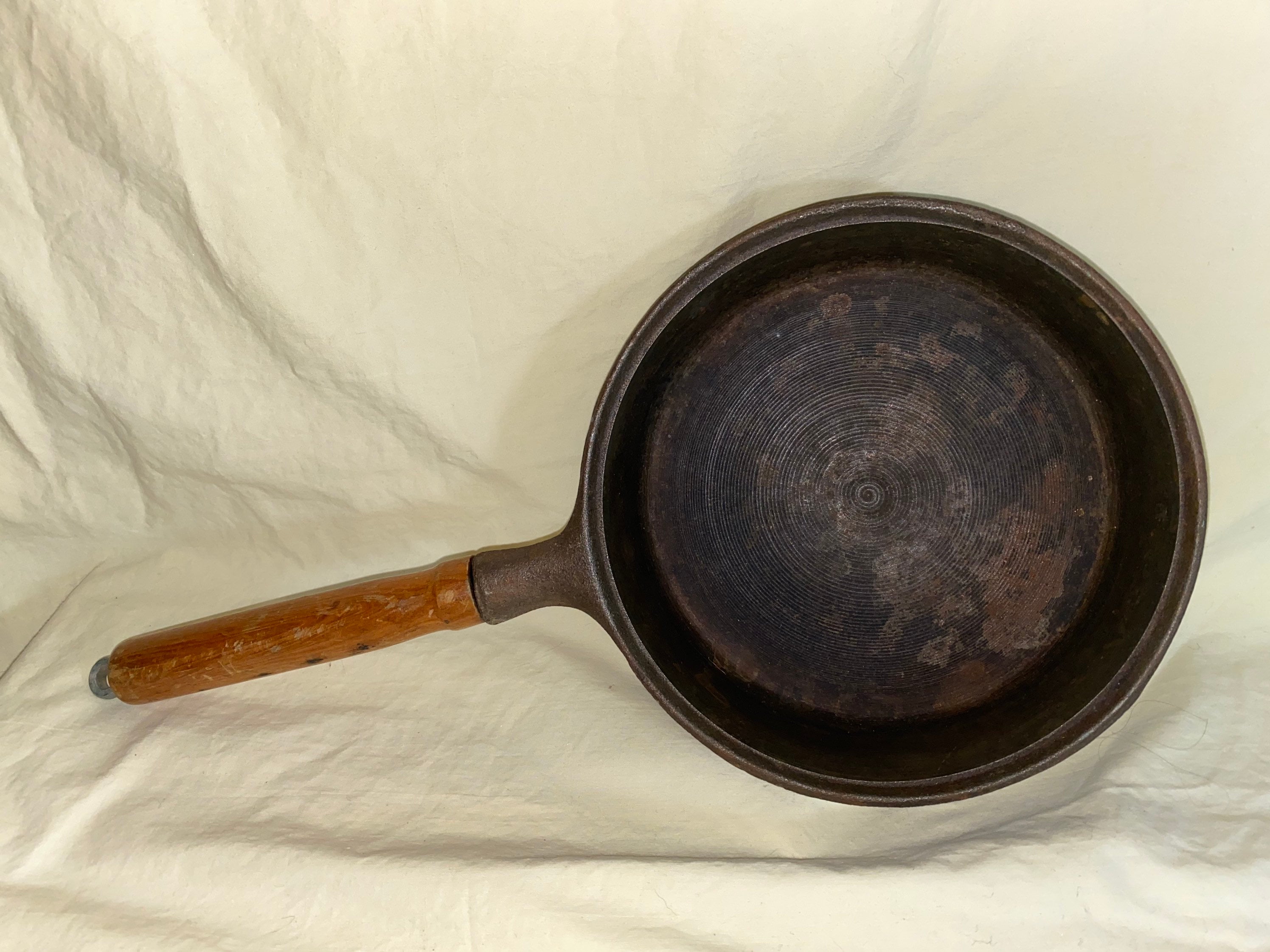 Cast Iron Skillet with Wood Handle 8 Frying Pan Vintage Etsy