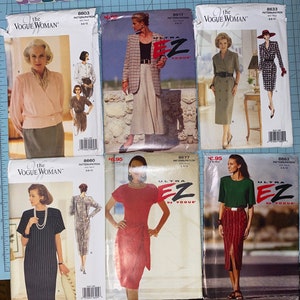 Vogue Sewing Patterns *You Pick* 8603, 8617, 8633, 8660, 8677 or 8682 , Misses&#39; Size 6 8 10 vintage vogue pattern, dress, skirt, top