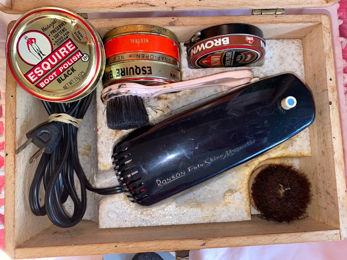ronson shoe shine box