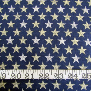 Rustikaler Sternen-Baumwollstoff, Fat Quarter, Meterware, Quilting Stoff, Gecremeter Sternenstoff, Buntstiftestoff, Flaggenstoff
