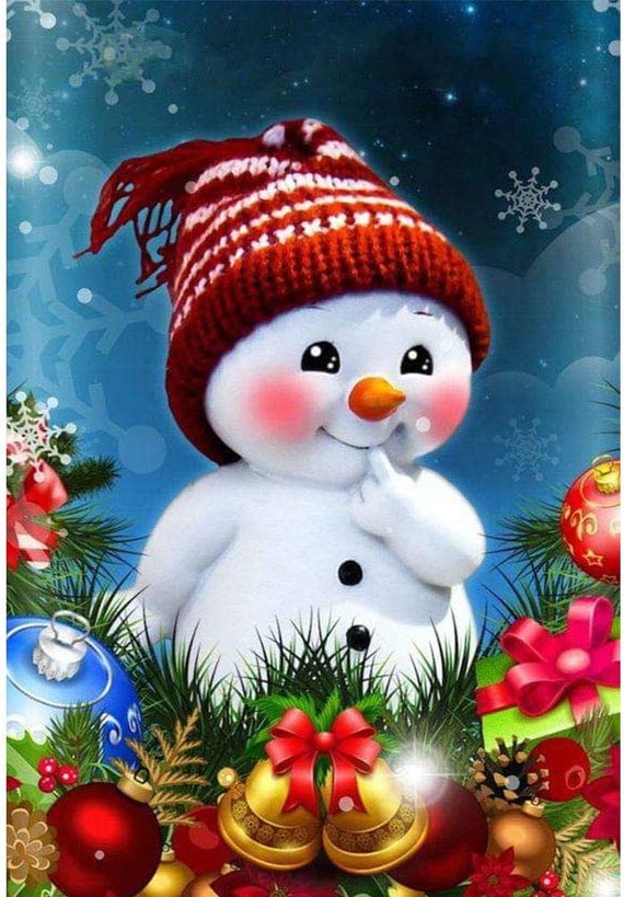 Snowman Diamond Painting, Christmas Diamond Art Kit, Home