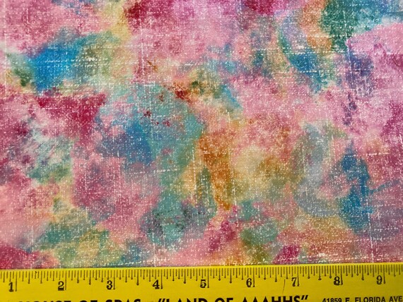 Rainbow Painting Watercolor Fabric, Fabric by the Yard, Fat Quarter,  Quilting, Apparel, 100% Cotton, R5-20 