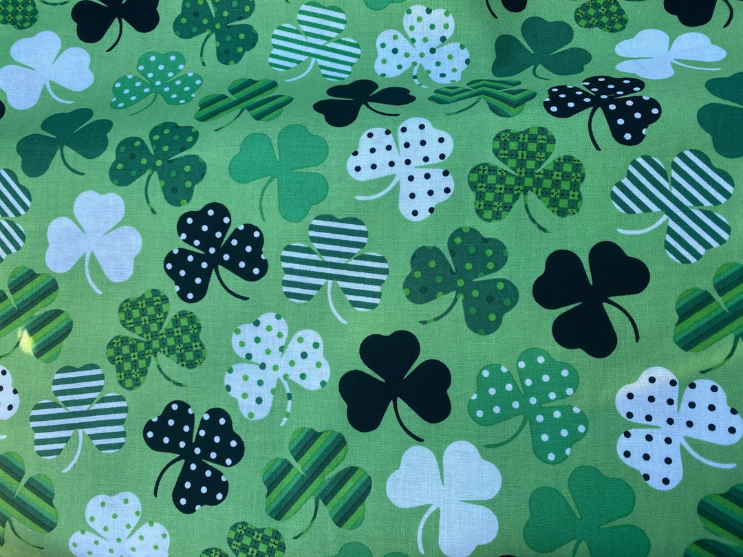 Shamrock Cotton Fabric Fat Quarter by the Yard Quilting - Etsy