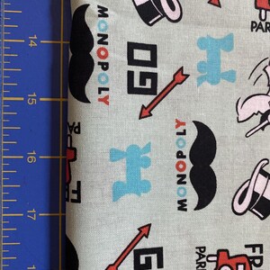 Monopoly Fabric, Cotton Fabric, Fat Quarter, by the Yard, Quilting ...