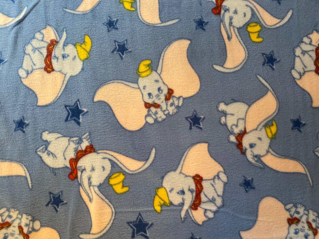 Disney Dumbo Fleece Fabric by the Yard Dumbo Fabric Blanket Etsy