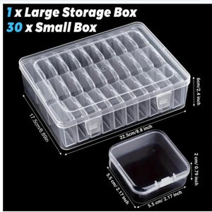30 Grid Storage Container, Bead Organizer, Diamond Painting Accessories, Diamond Art Container, bead storage, crafting organizer, gift idea